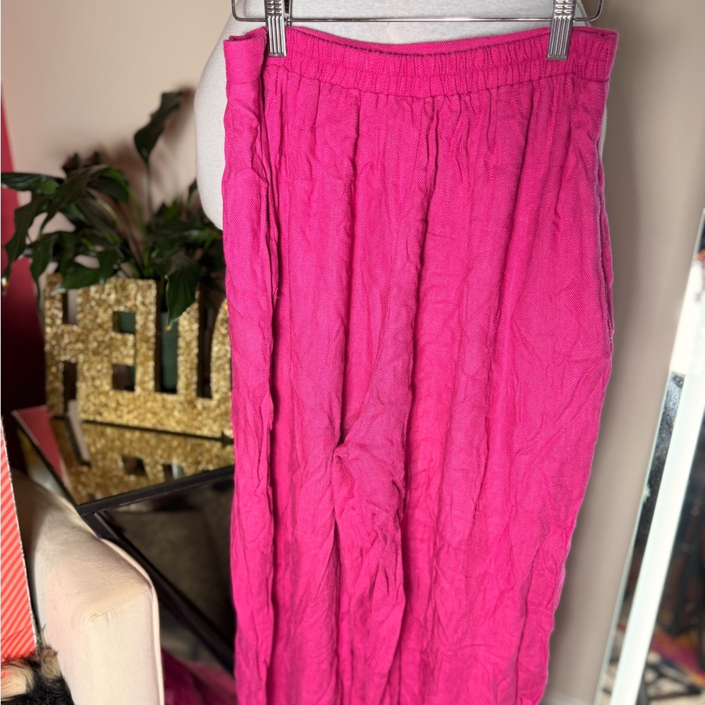 Pink Wide Leg Pants - Picture 2 of 2